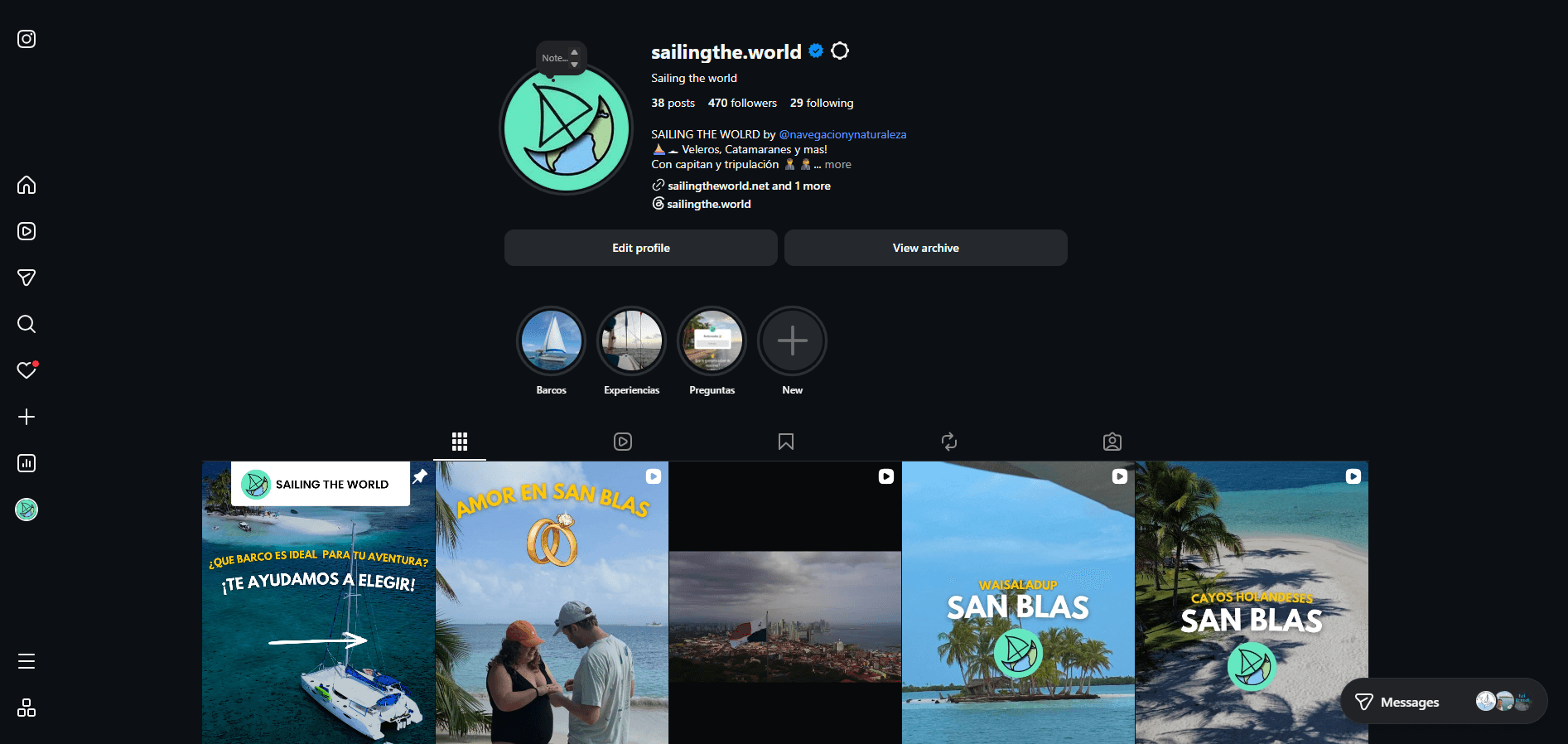 Gestión de Redes Sociales para Sailing The World