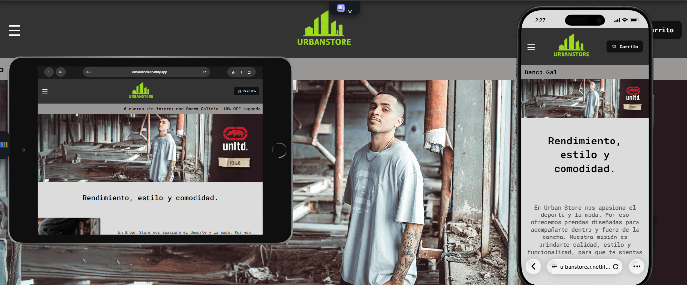 Urban Store - E-Commerce JavaScript